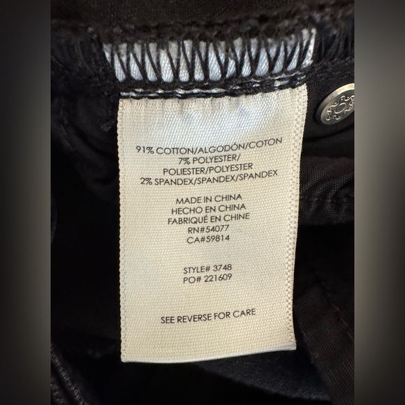 CAbi Woman’s “Cinch Skinny” Black Denim Jeans 3748 Size 6 - Picture 5 of 5